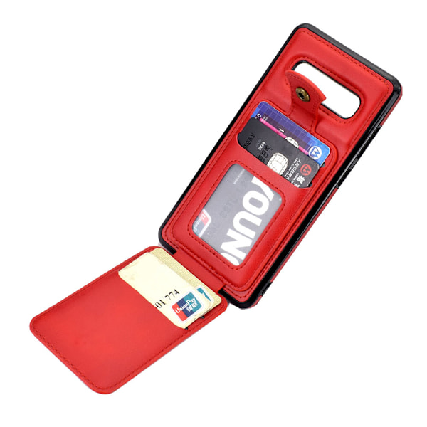 Effektfullt Skal med Korthållare - Samsung Galaxy S10 Mörkblå