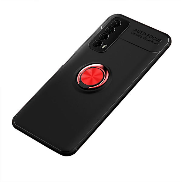 Smidigt Skal med Ringhållare - Huawei P Smart 2021 Svart