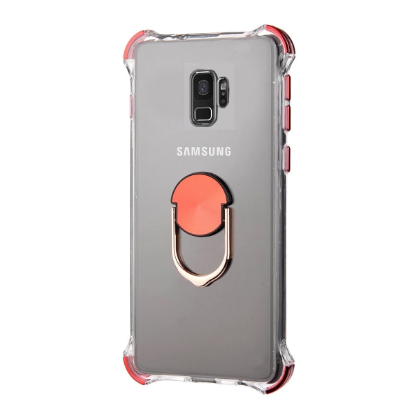 Samsung Galaxy S9 - Gennemtænkt Slidfast Shell Ring Holder Svart