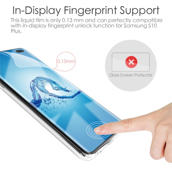 Samsung Galaxy S10 Plus - 3D Fram & Bak Skärmskydd Transparent/Genomskinlig