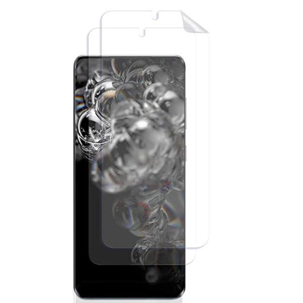 2-PACK Galaxy Note 20 Ultra Mjukt Skärmskydd PET 0,2mm Transparent/Genomskinlig