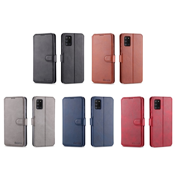 Samsung Galaxy A41 - Genomtänkt Plånboksfodral Grå