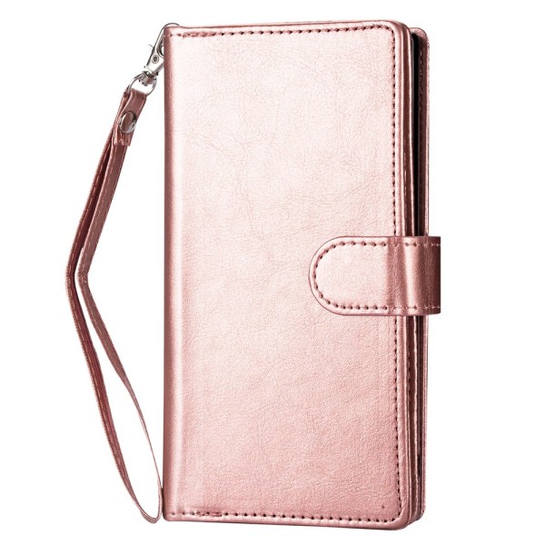 Robust fleksibel 9-korts lommebokveske - iPhone 13 Mini Rosaröd