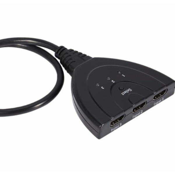 HDMI SWITCH SPLITTER 3 till 1 1080p Svart