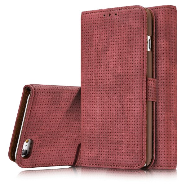 Retro deksel med lommebok i PU-skinn til iPhone 6/6S Brun