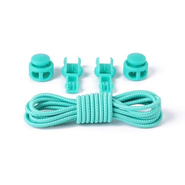Praktiske elastiske snørebånd med snøre (flere farver) Ljusblå
