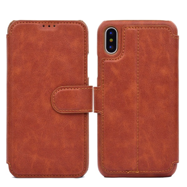 iPhone X/XS - Stilsäkert och Smart Plånboksfodral Blå