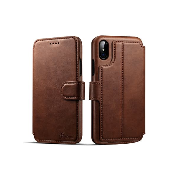 iPhone X/XS - Praktiskt Plånboksfodral (SUTENI) Svart