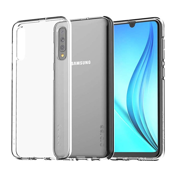 Beskyttende, praktisk silikondeksel - Samsung Galaxy A50 Transparent/Genomskinlig