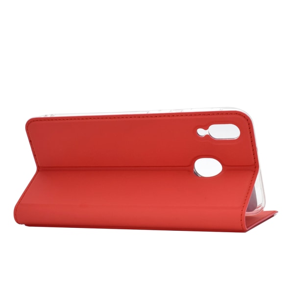 Tyylikäs Smooth Wallet Case - Huawei P Smart Z Röd