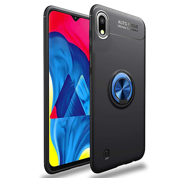 Genomtänkt Stöttåligt Skal Ringhållare - Samsung Galaxy A10 Blå/Blå