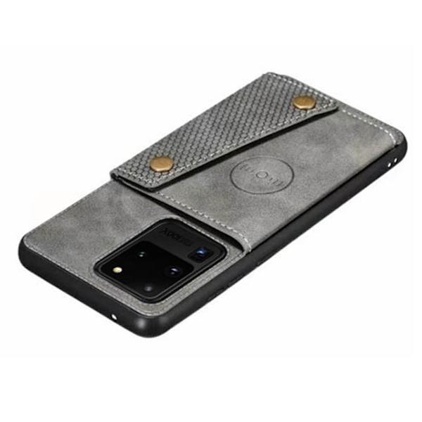 Smidigt Skal med Korthållare - Samsung Galaxy S20 Ultra Mörkblå