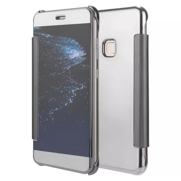 FLOVEMES Smarta Clear-View Fodral - Huawei P8 Lite Silver/Grå