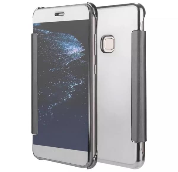FLOVEMES Smarta Clear-View Fodral - Huawei P8 Lite Svart