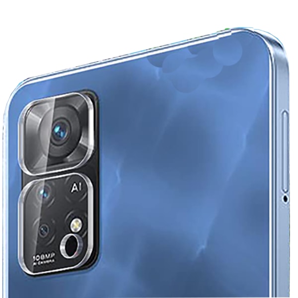 3-PACK Redmi Note 11 -kameran linssin suojus HD-Clear 0,3 mm Transparent