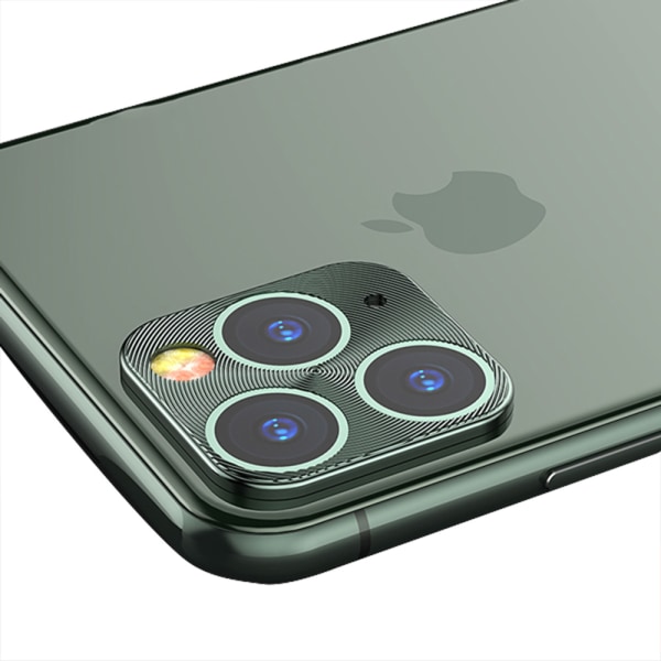 Premium bagkamera objektivdækselramme Al Alloy iPhone 11 Pro Max Grön