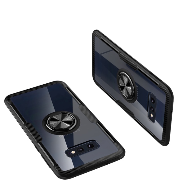 Stilfuldt cover med ringholder (LEMAN) - Samsung Galaxy S10e Blå/Blå