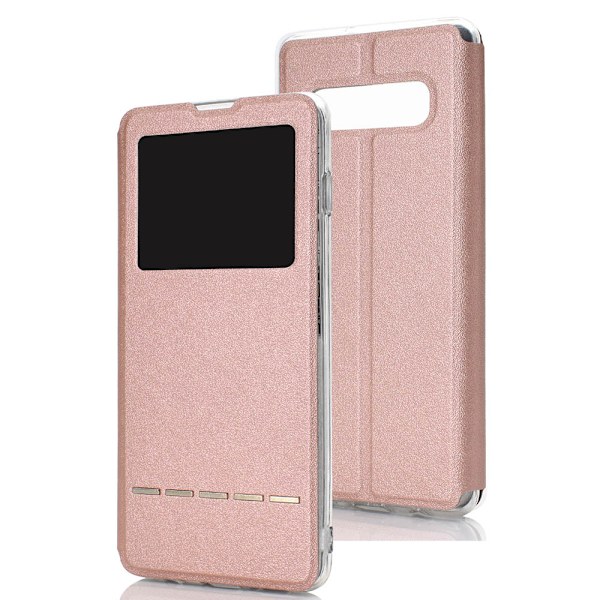 Praktiskt Fodral Svarsfunktion Fönster - Samsung Galaxy S10 + Svart