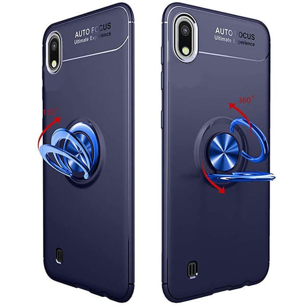 Samsung Galaxy A10 - Skal med Ringhållare SVART/SVART
