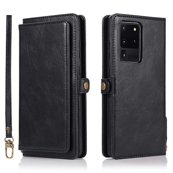 Samsung Galaxy S20 Ultra - Elegantti lompakkokotelo Mörkgrön