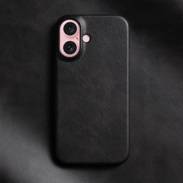 iPhone 16 Plus - LEMANS Skal med Kortfack - Stilrent och Smidigt Khaki-Ljusbrun
