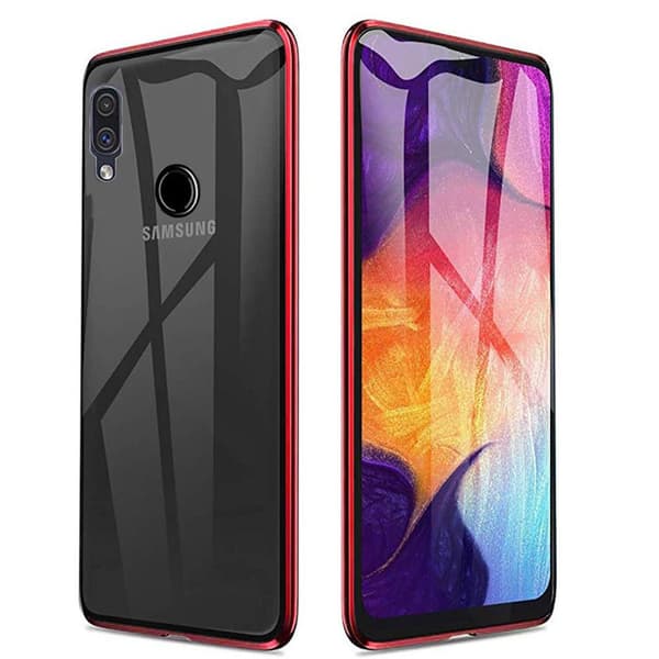 Stilfuldt dobbelt magnetisk cover - Samsung Galaxy A20E Silver