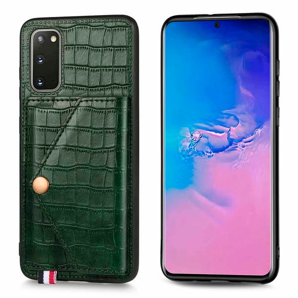 Samsung Galaxy S20 - Skal med Kortfack Blå Blå