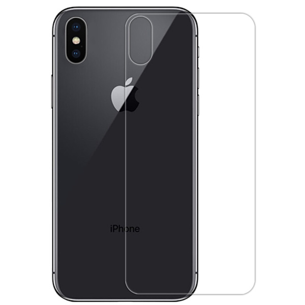 iPhone X/XS - 2st HeliGuards Skyddsglas för Baksida Genomskinlig