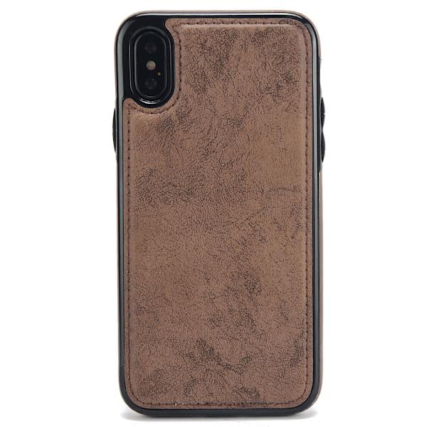 iPhone XR - Silk-Touch-kotelo lompakolla ja kuorella Rosa