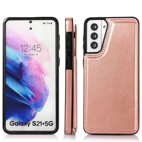 Profesjonelt deksel med kortlomme - Samsung Galaxy S21 Röd