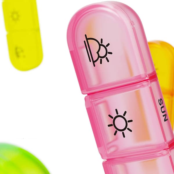 Dosett - Medisinboks - 21 rom (Ukesdosett) Svart