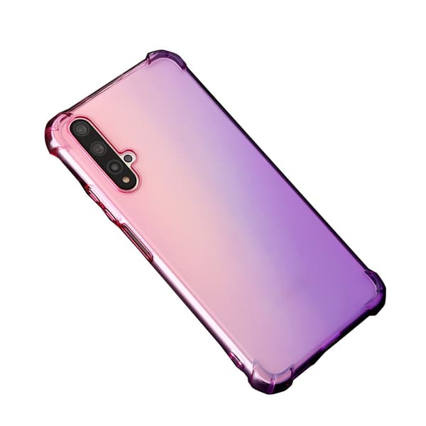 Stötdämpande FLOVEME Silikonskal - Huawei Nova 5T Blå/Rosa