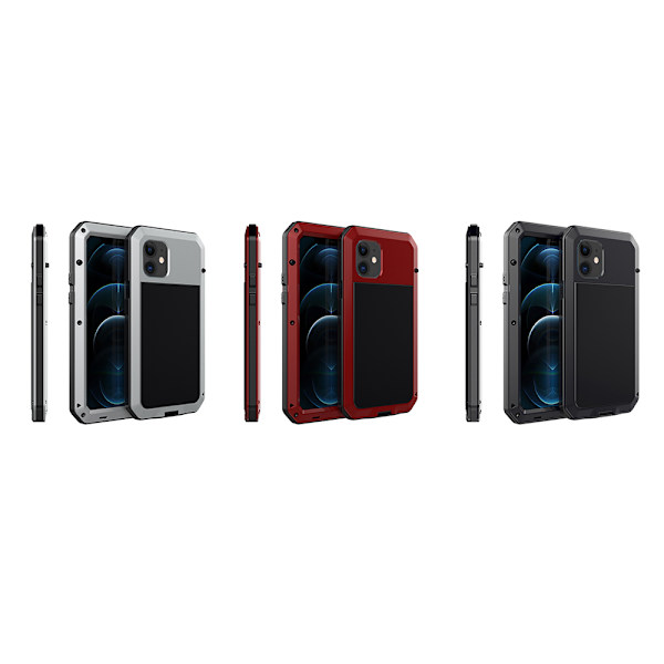 Kraftigt 360-graders aluminiumcover HEAVY DUTY - iPhone 12 Pro Max Svart