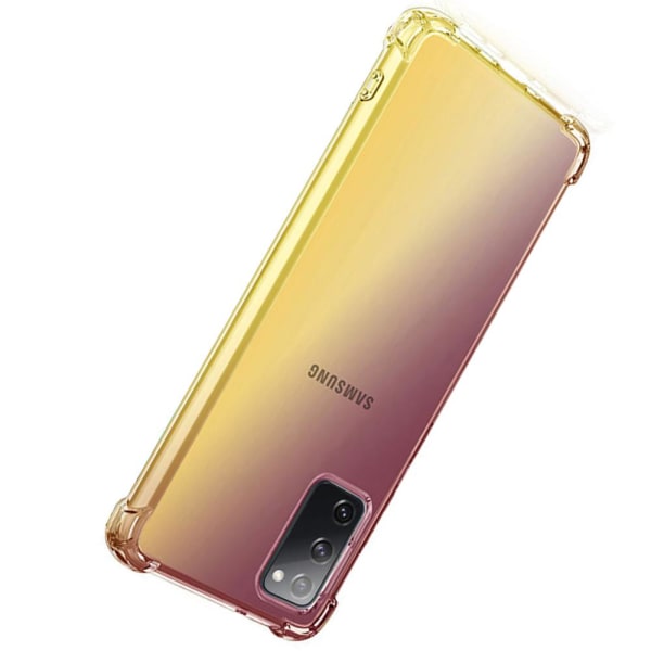 Eksklusivt stødabsorberende cover - Samsung Galaxy A02S Blå/Rosa