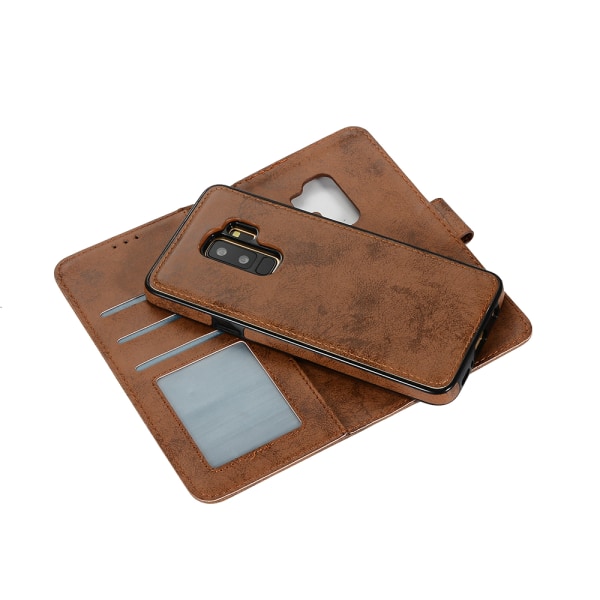 Lommebokdeksel med skallfunksjon til Samsung Galaxy S9+ Lila
