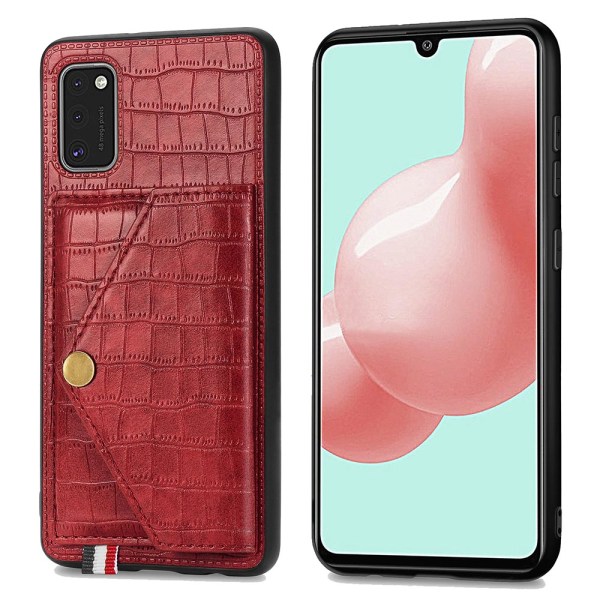 Cover med kortrum - Samsung Galaxy A41 Röd