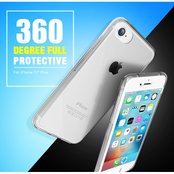 iPhone 7 - Exklusivt Smart Dubbelt Silikonfodral TOUCHFUNKTION Guld