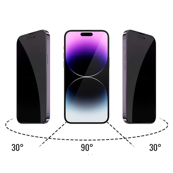 2-PACK Sekretess Skärmskydd iPhone 14 Pro Privacy Transparent