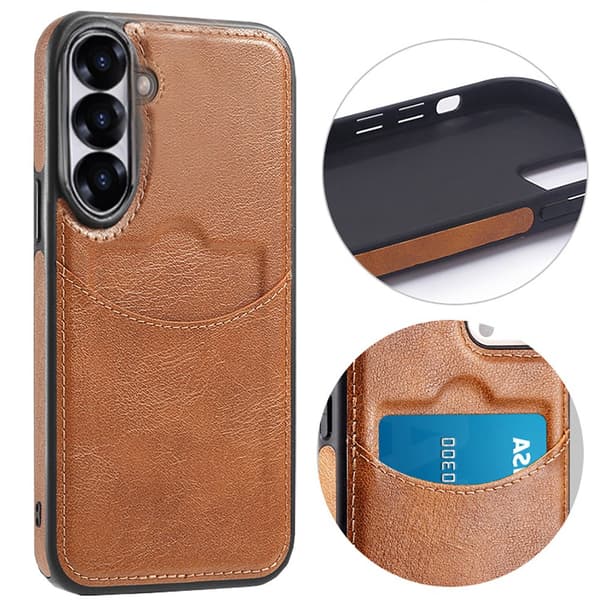 Samsung Galaxy S24 - Stilrent Skal med Kortförvaring Blå