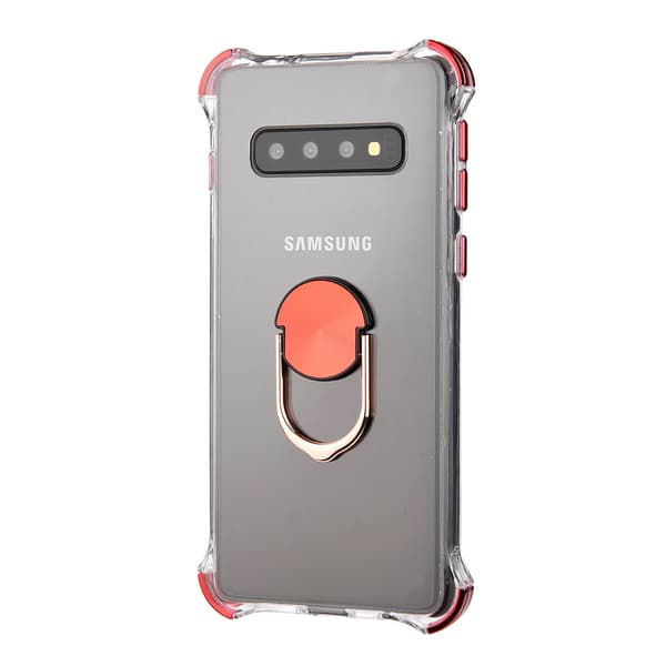 Samsung Galaxy S10+ - Robust Smidigt Skal med Ringhållare Guld