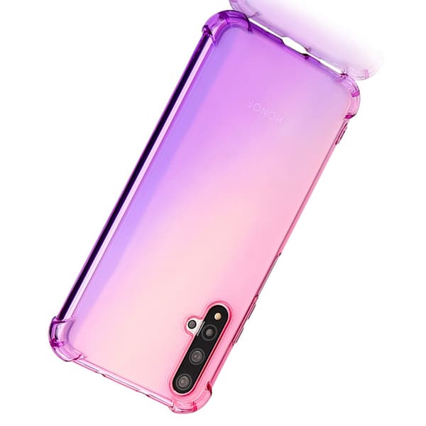 Stötdämpande FLOVEME Silikonskal - Huawei Nova 5T Svart/Guld