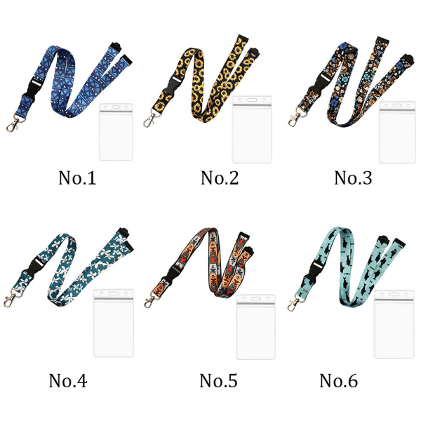 Nøglesnor med plastiklomme (flere modeller) til ID-kort mm NO. 4