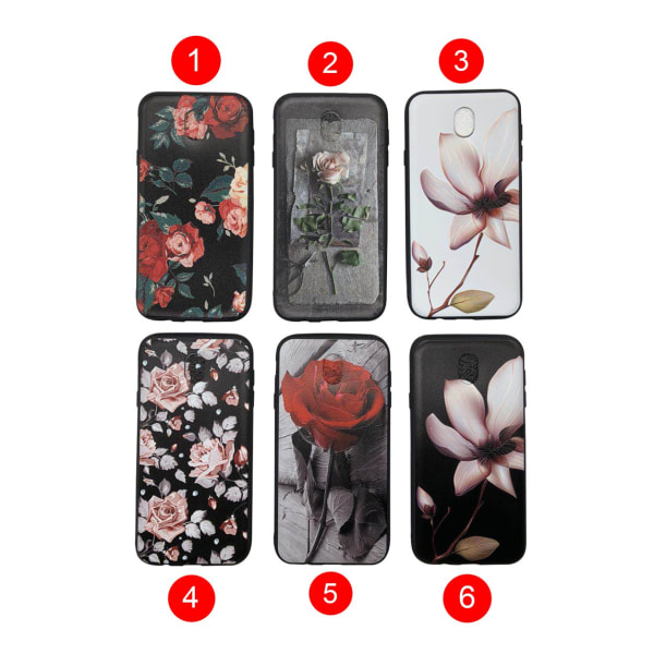 LEMAN cover med blomstermotiv til Samsung Galaxy J7 2017 2