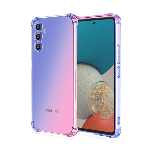 Samsung Galaxy S24 FE - Klar Design & Maxat Skydd Rosa/Lila
