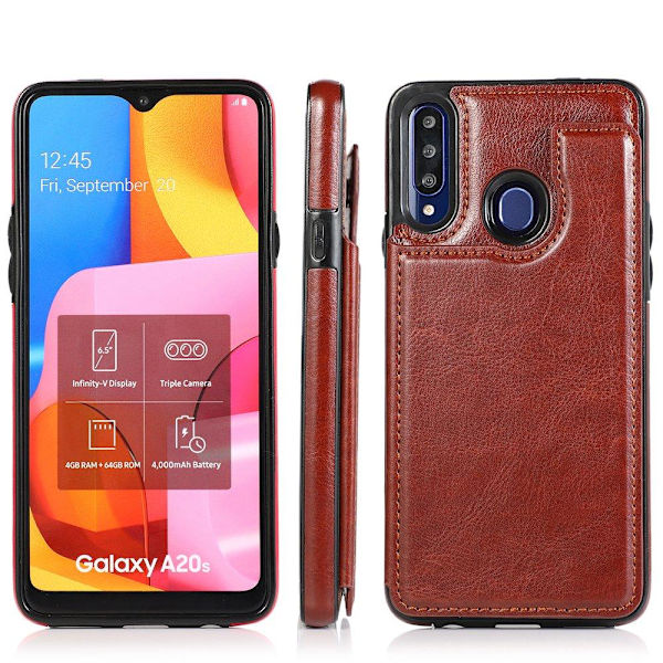 Smidigt Skal med Kortfack - Samsung Galaxy A20S Brun