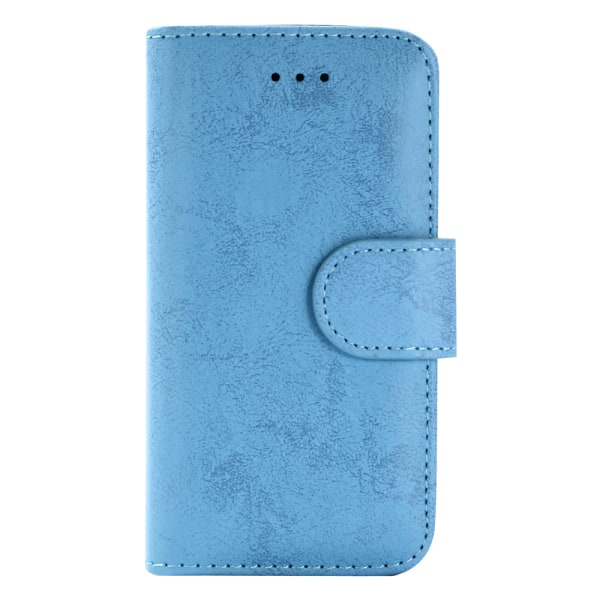 Gjennomtenkt lommebokdeksel fra LEMAN til iPhone 5/5S/SE Ljusblå