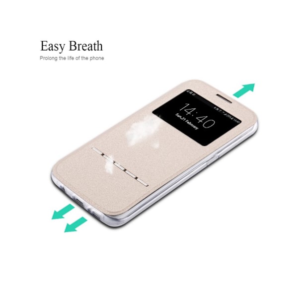 Etui med svarfunktion - Samsung Galaxy J7 (2017-model) Vit