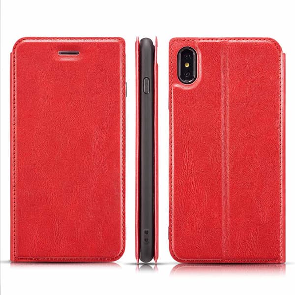 Smidigt Stils�kert Pl�nboksfodral - iPhone X/XS Brun