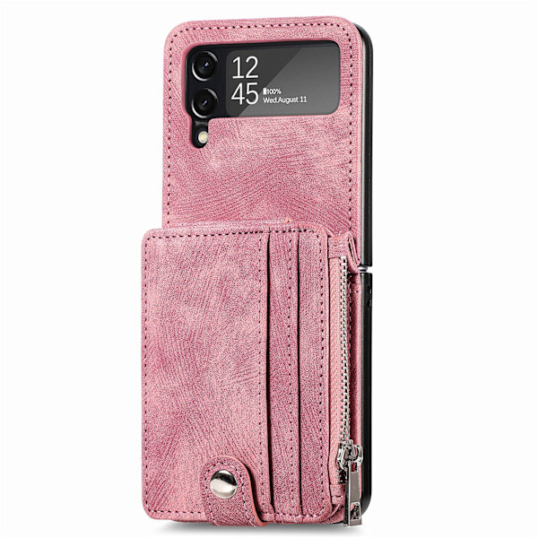 Skal med Kortack - Samsung Galaxy Z Flip 3 Rosa