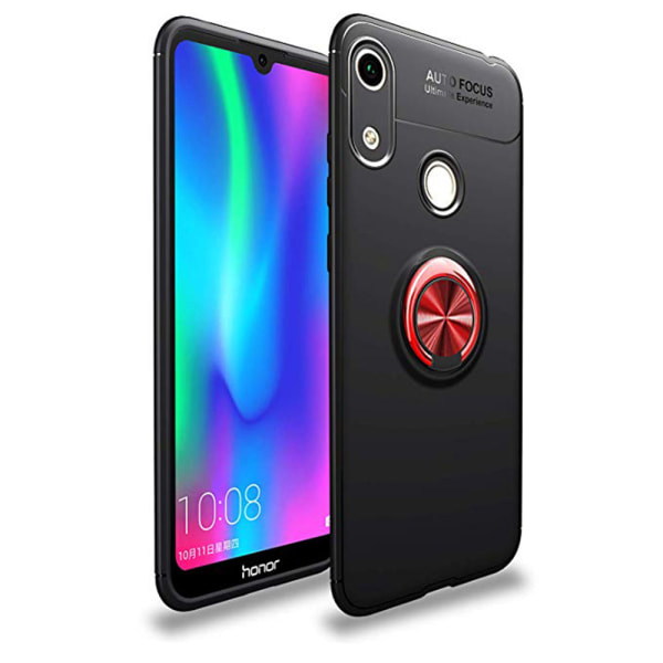 Huawei Y6 2019 - Stilfuldt cover med støtteben (autofokus) Röd/Röd